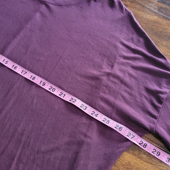 Athleta Burgundy Small Oversize Tunic Top - Picture 3 of 8